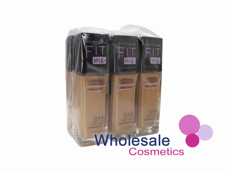 6 x Maybelline Fit Me Luminous & Smooth Foundation - 315 SOFT HONEY